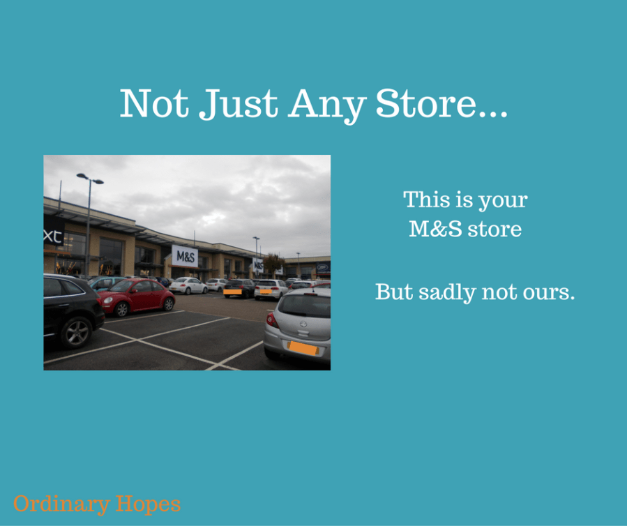 The Marks & Spencer&nbsp;visit.